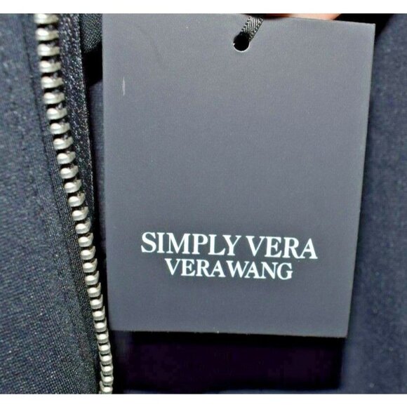 Simply Vera Wang Womens XL Long Sleeve Shawl Coat Northern Escape Pure Night - Picture 6 of 9